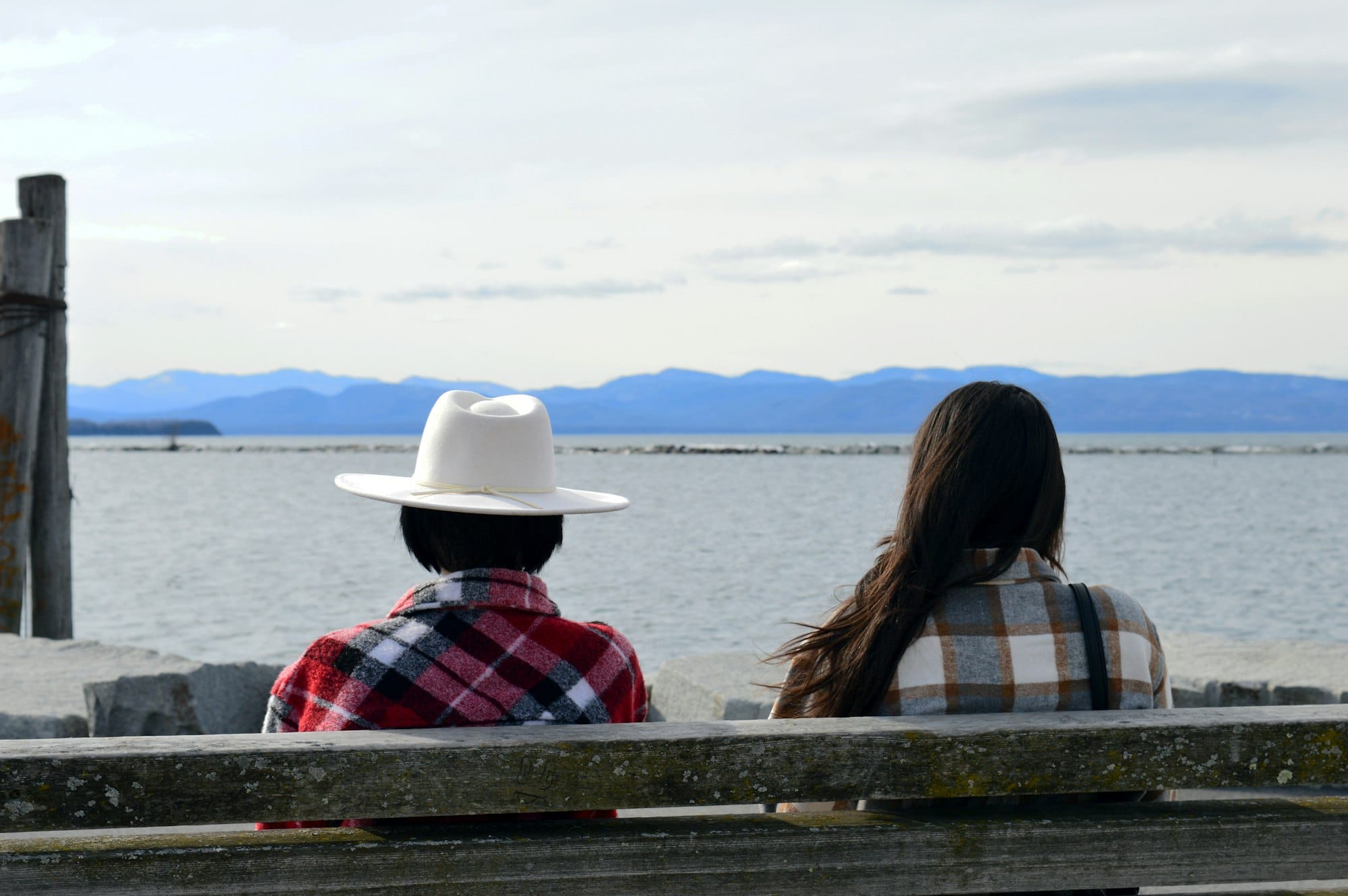 Looking west across Lake Champlain towards the Adirondacks from Burlington, Vermont