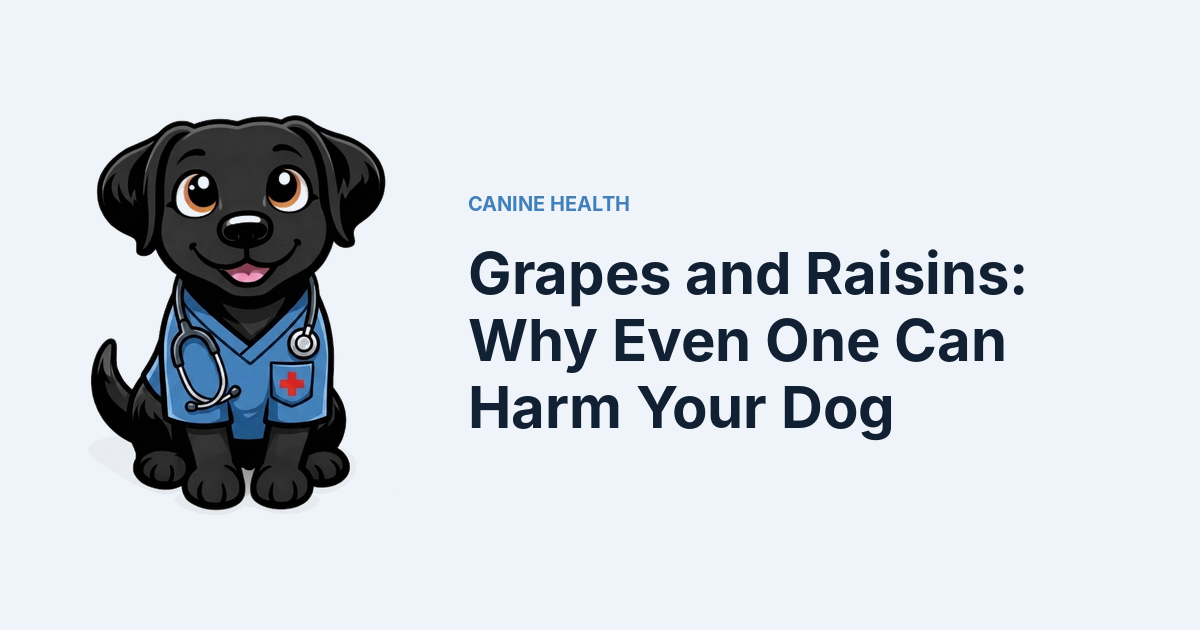 Grapes and Raisins: Why Even One Can Harm Your Dog — Kali, Roch Dog's canine concierge, in veterinary scrubs