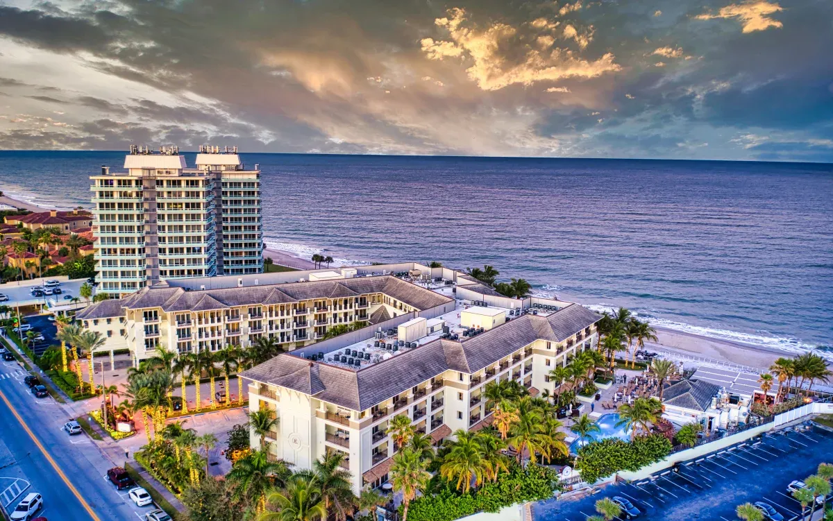 Kimpton Vero Beach Hotel & Spa on Ocean Drive at dusk