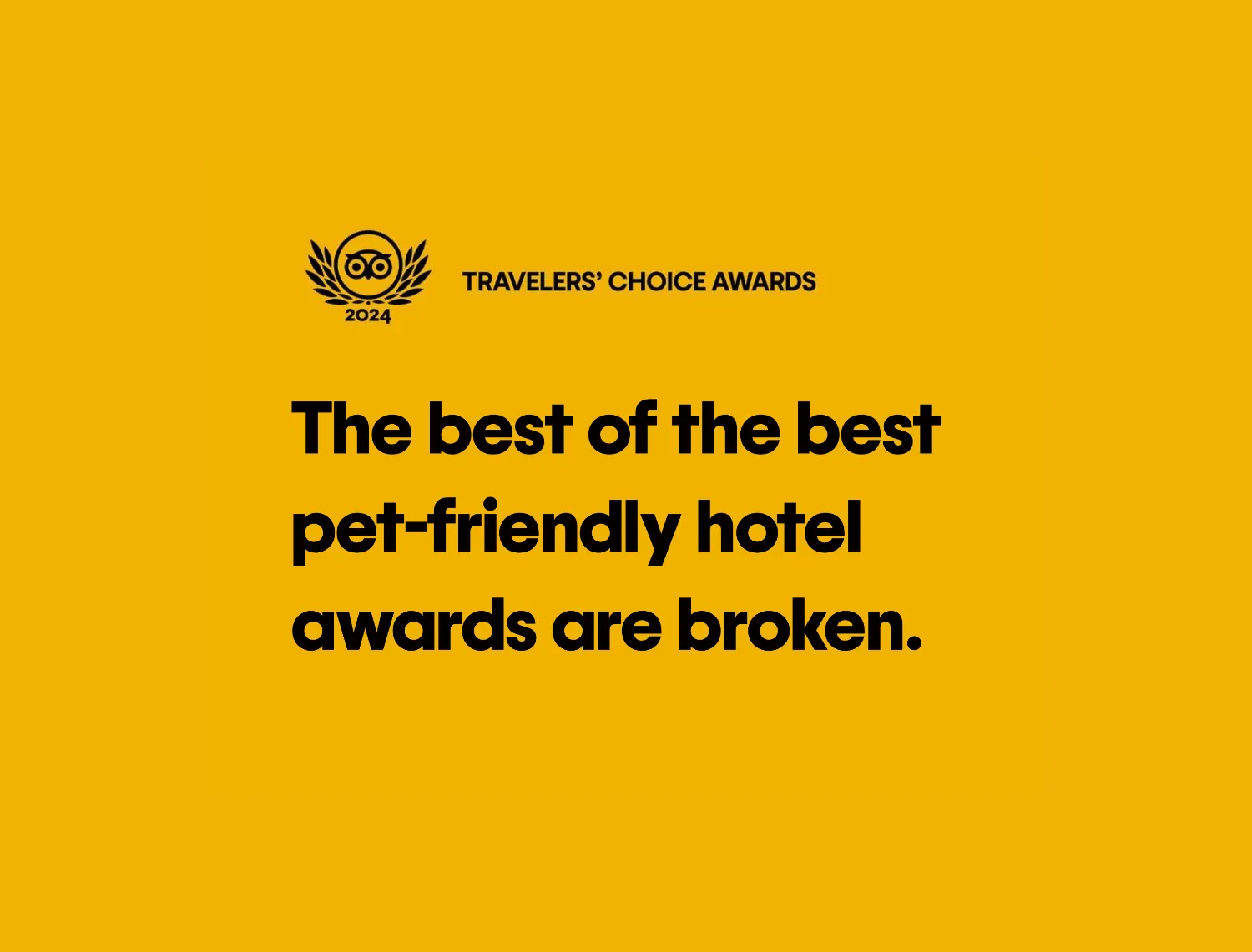 Tripadvisor's 2024 Pet Friendly Hotel Awards Are Completely Broken