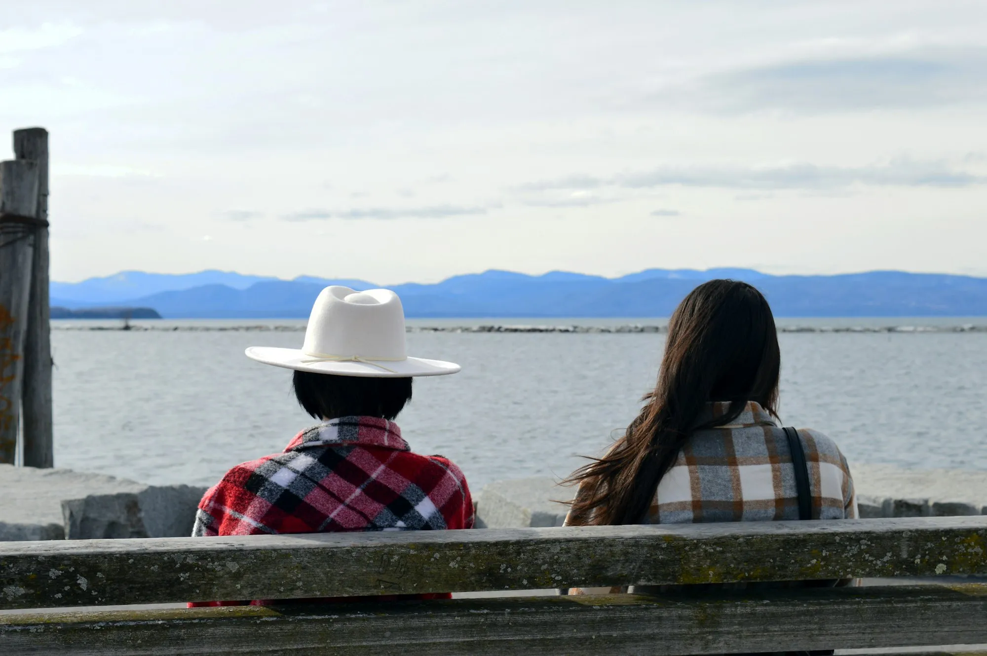 Looking west across Lake Champlain towards the Adirondacks from Burlington, Vermont