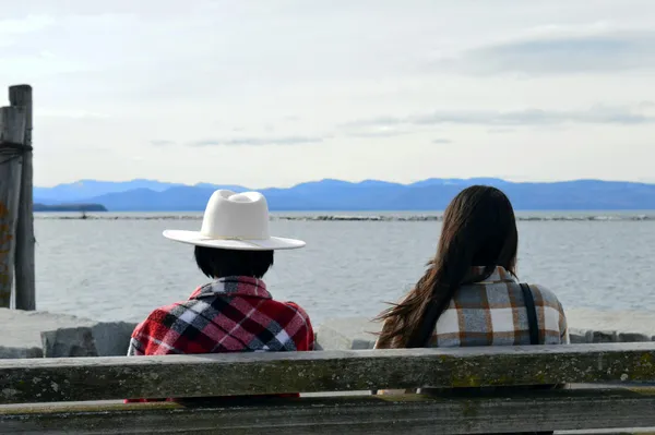 Looking west across Lake Champlain towards the Adirondacks from Burlington, Vermont