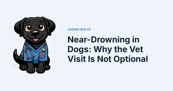 Near-Drowning in Dogs: Why the Vet Visit Is Not Optional — Kali, Roch Dog's canine concierge, in veterinary scrubs